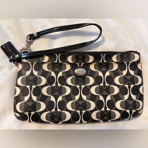 Coach Monochrome Patterned Wristlet